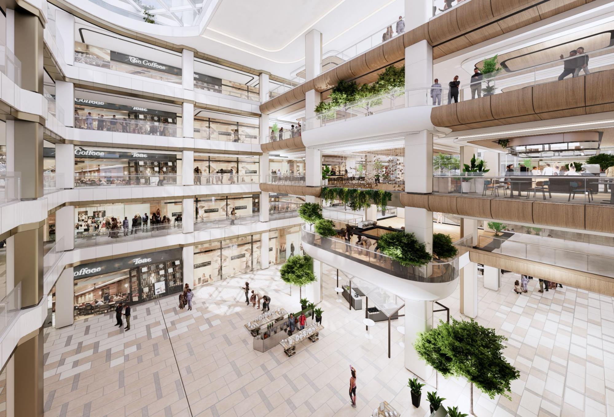 Mall's upgraded atrium