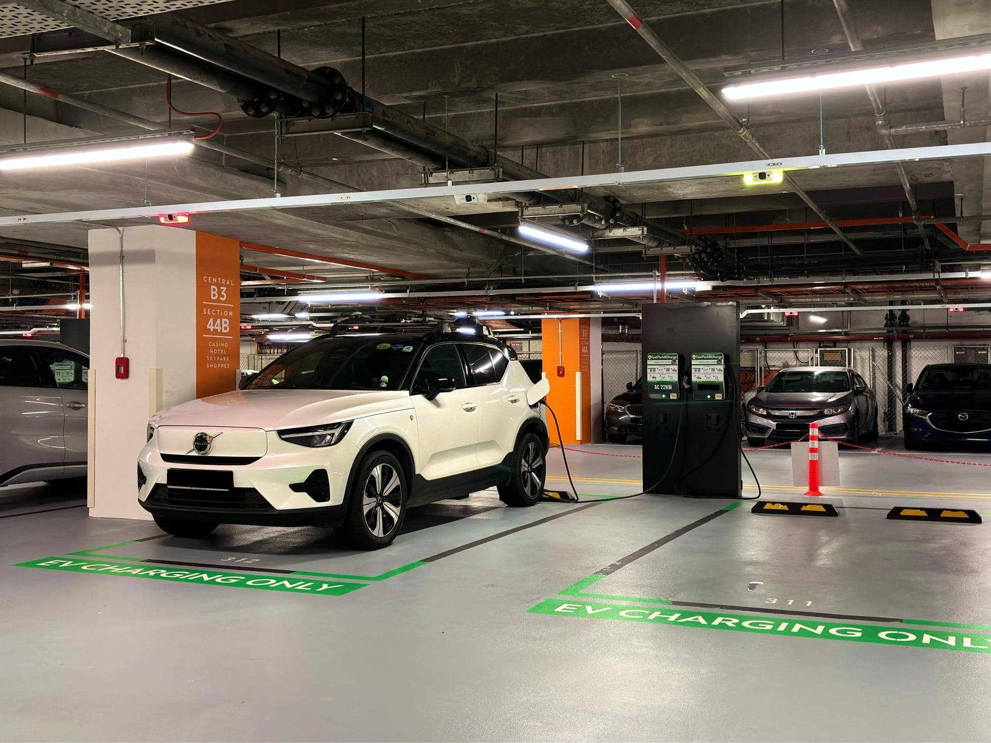 Malls In Singapore For EV Chargers - MBS Shoppes