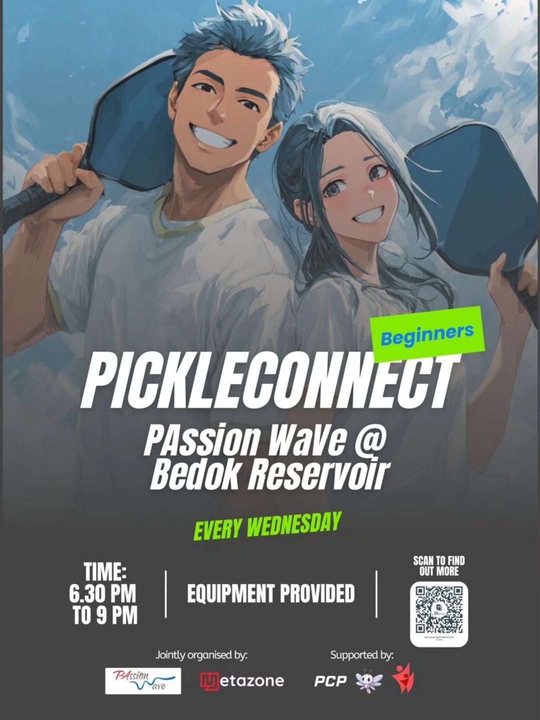 PickleConnect @ PAssion Wave Bedok Reservoir - poster