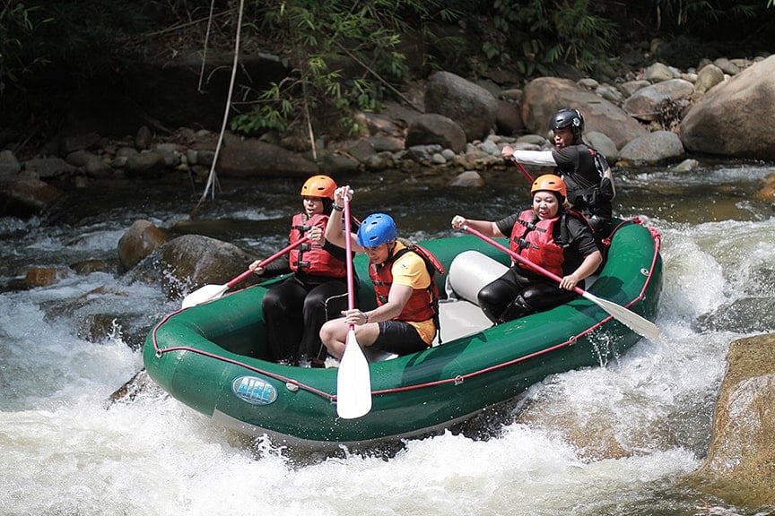 Malaysian towns - white water rafting