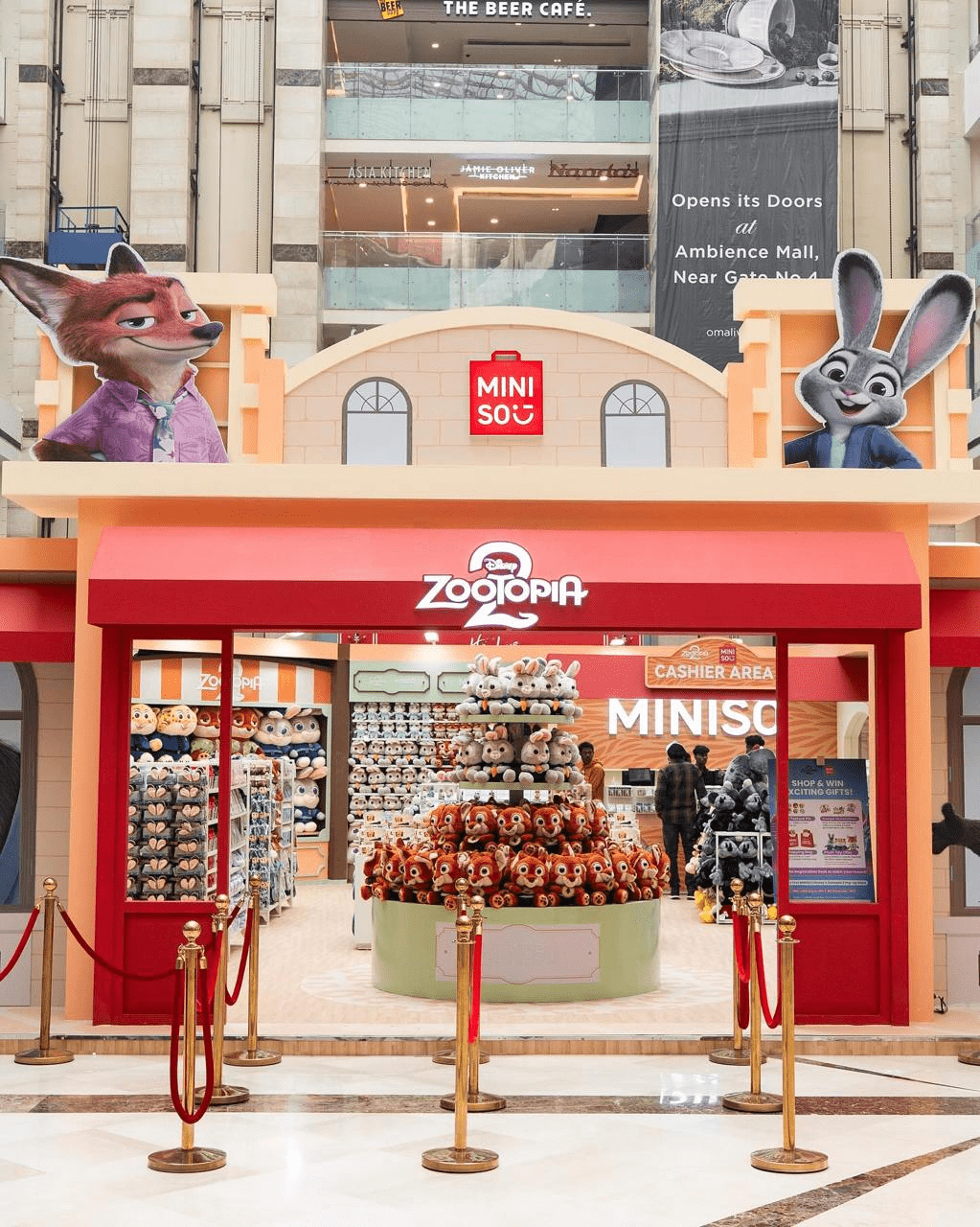 miniso - Zootopia 2 pop-up storefront