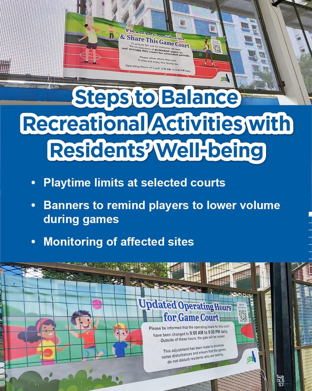 Notice about late-night pickleball sessions