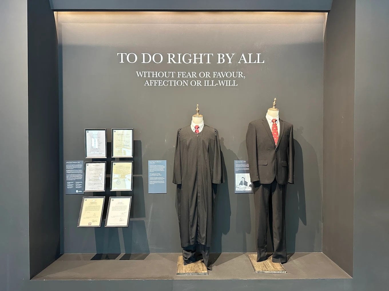 Display at the State Courts Heritage Gallery
