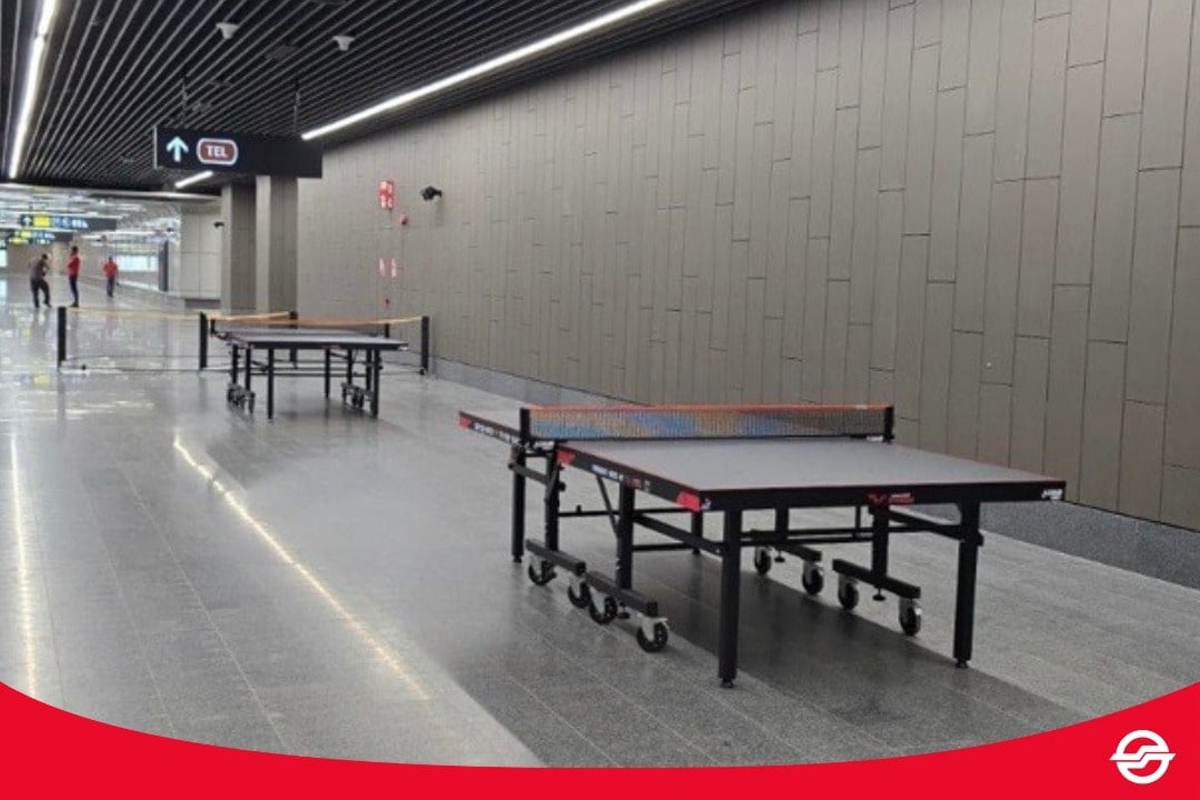 Table tennis facilities at Bayshore MRT