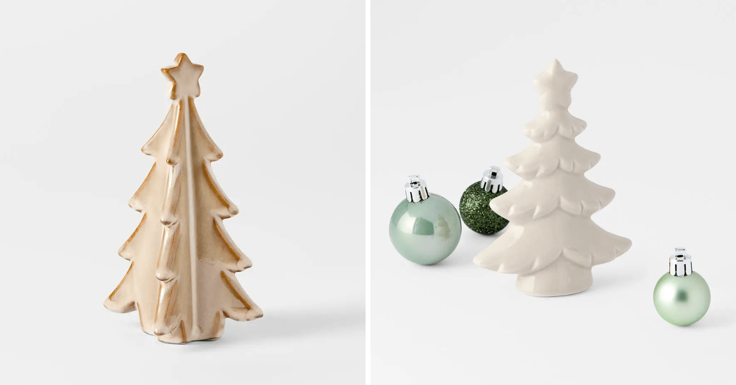 glazed mini decorational Christmas trees