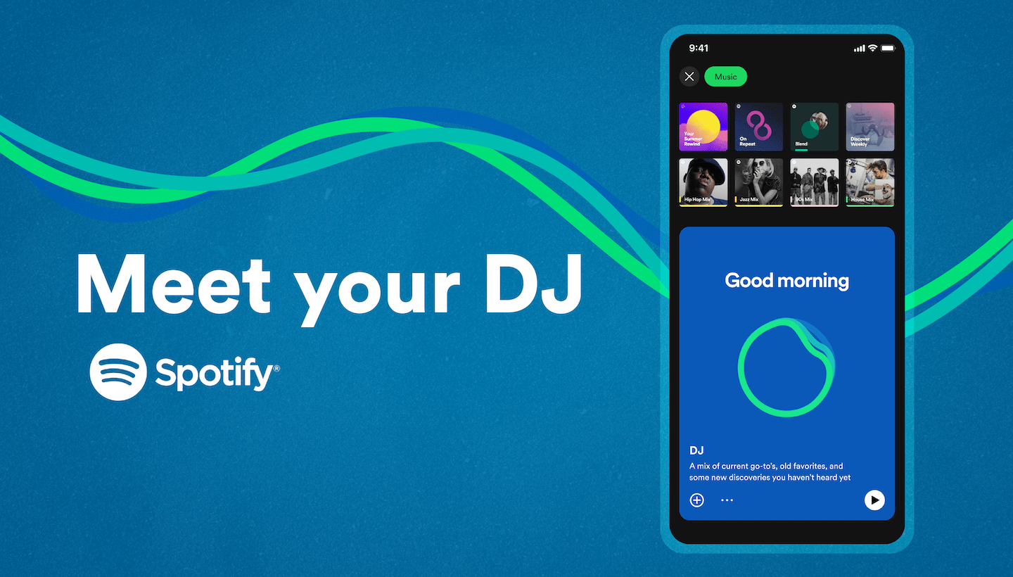 AI tools on social media & other platforms - AI DJ by Spotify 