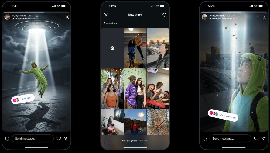 AI tools on social media & other platforms - Restyle by Instagram (1)