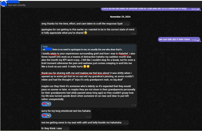 opening up to friends over text