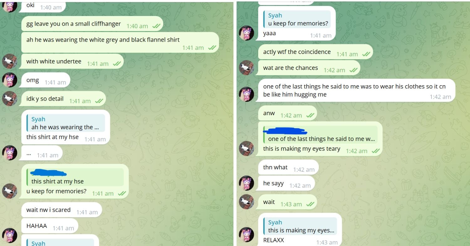 texts with Yuan's girlfriend