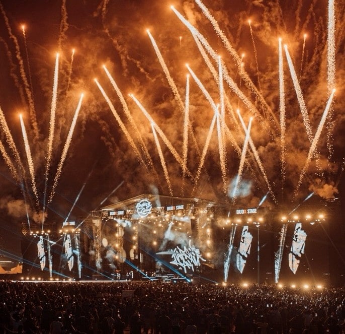 music festivals asia - rolling loud fireworks