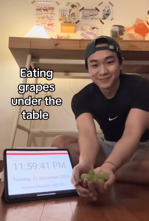 eating 12 grapes at midnight
