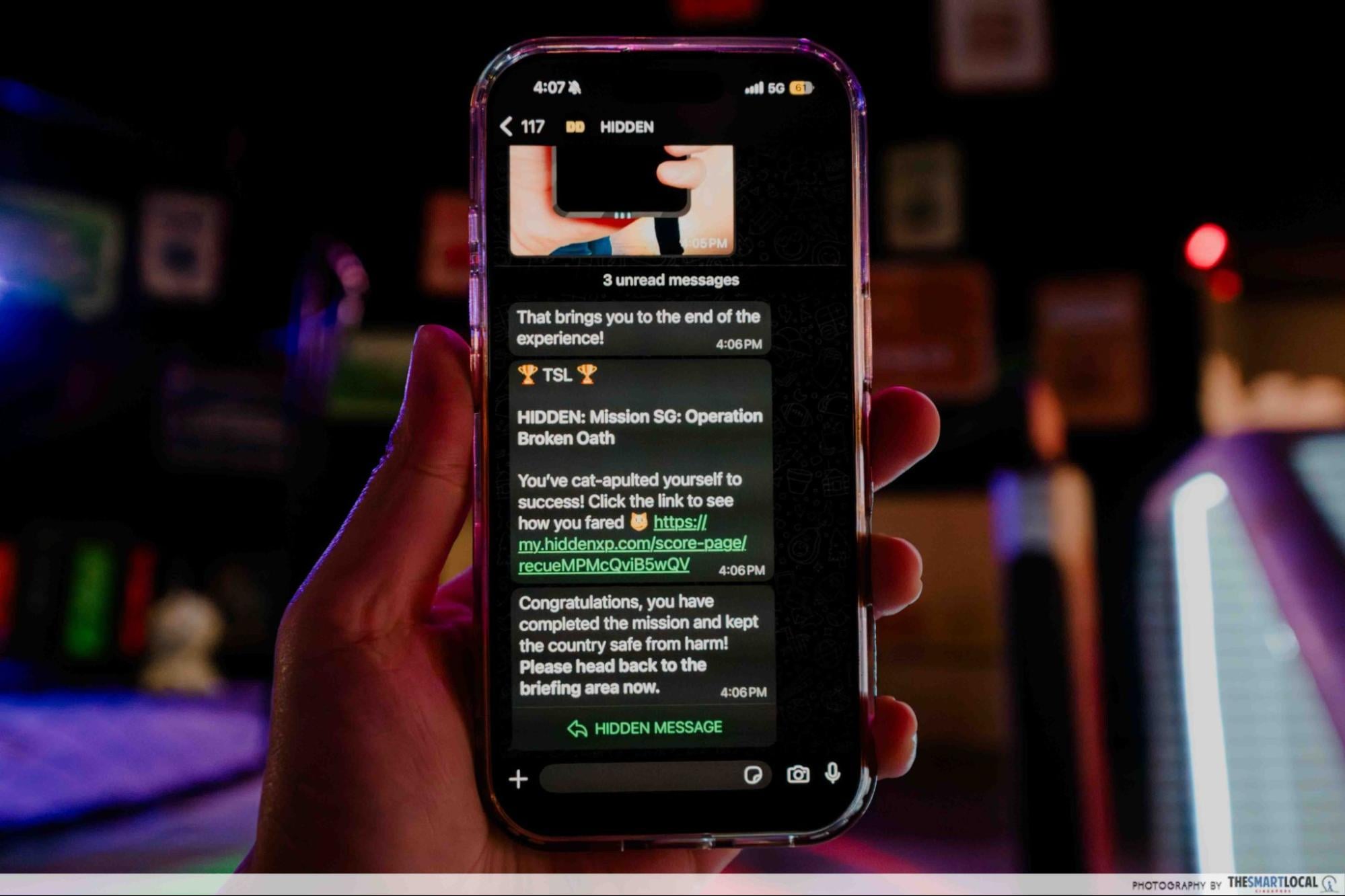 singapore discovery centre operation broken oath - whatsapp chatbot