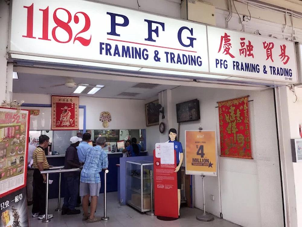 singapore pools - PFG framing & trading