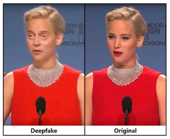 deepfake example of how faces can be swapped