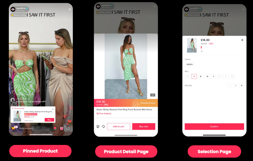tiktok livestream - tiktok live selling interface