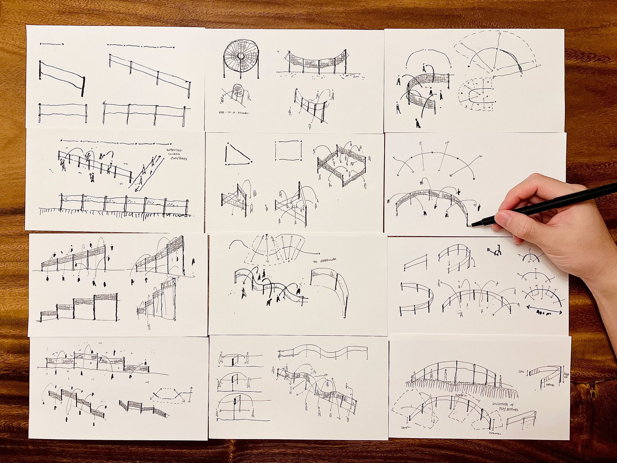 sketches of an art installation