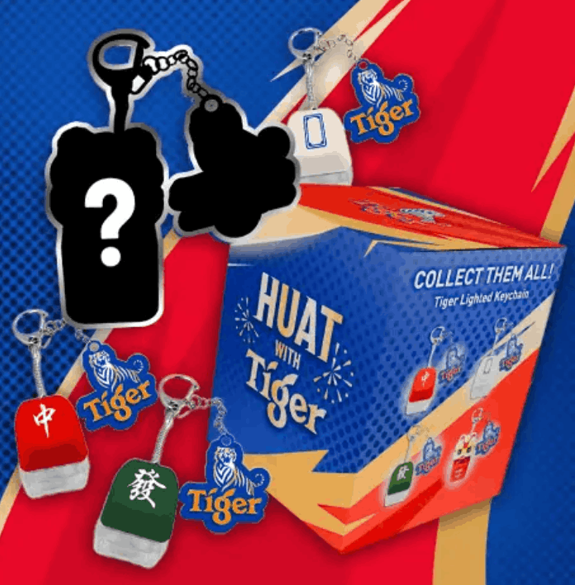 CNY 2026 merch - Tiger Beer Lighted Keychain Blind Box