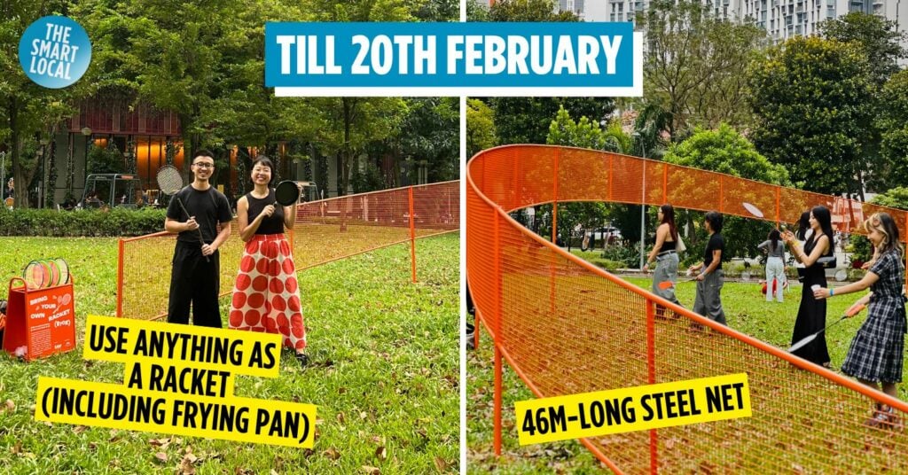 There’s A Free Artsy Badminton “Court” In The CBD For Spontaneous Games, Just Bring Your Own Racket bring your own racket