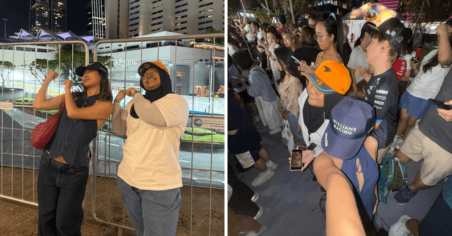 'Arifah and Alisya at the Singapore Grand Prix 2025