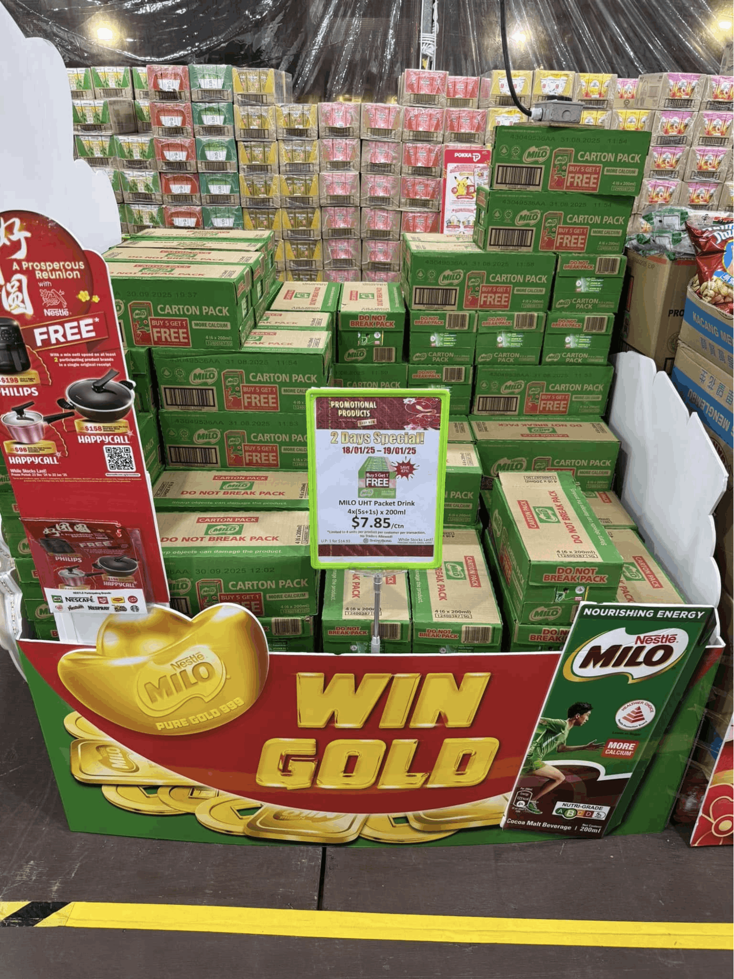 bulk cartons of Milo