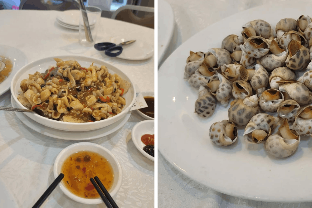 seafood served straight from the tanks at Sam Shing Hui Seafood Market