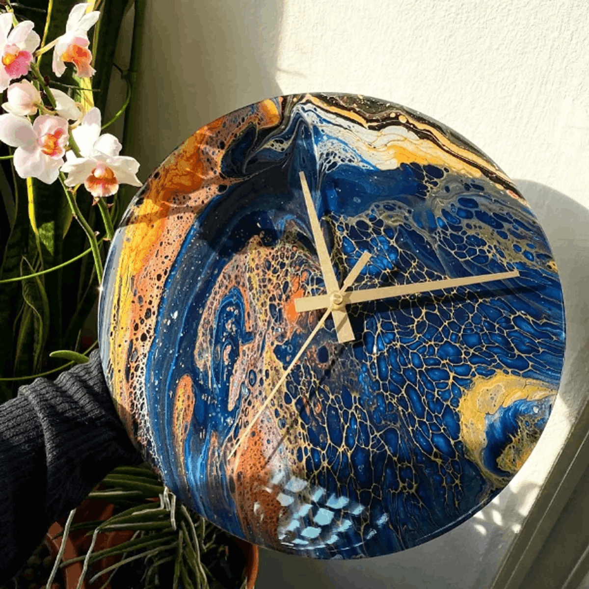 Valentine’s Day date ideas using SG Culture Pass - Fluid Art Clock Workshop