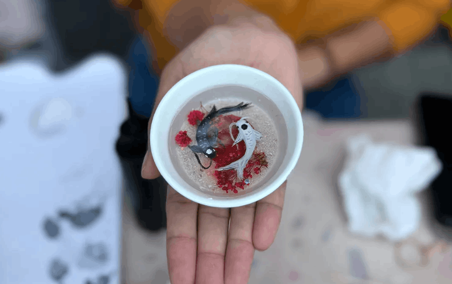 Valentine’s Day date ideas using SG Culture Pass - UV Resin Koi Pond Painting Workshop