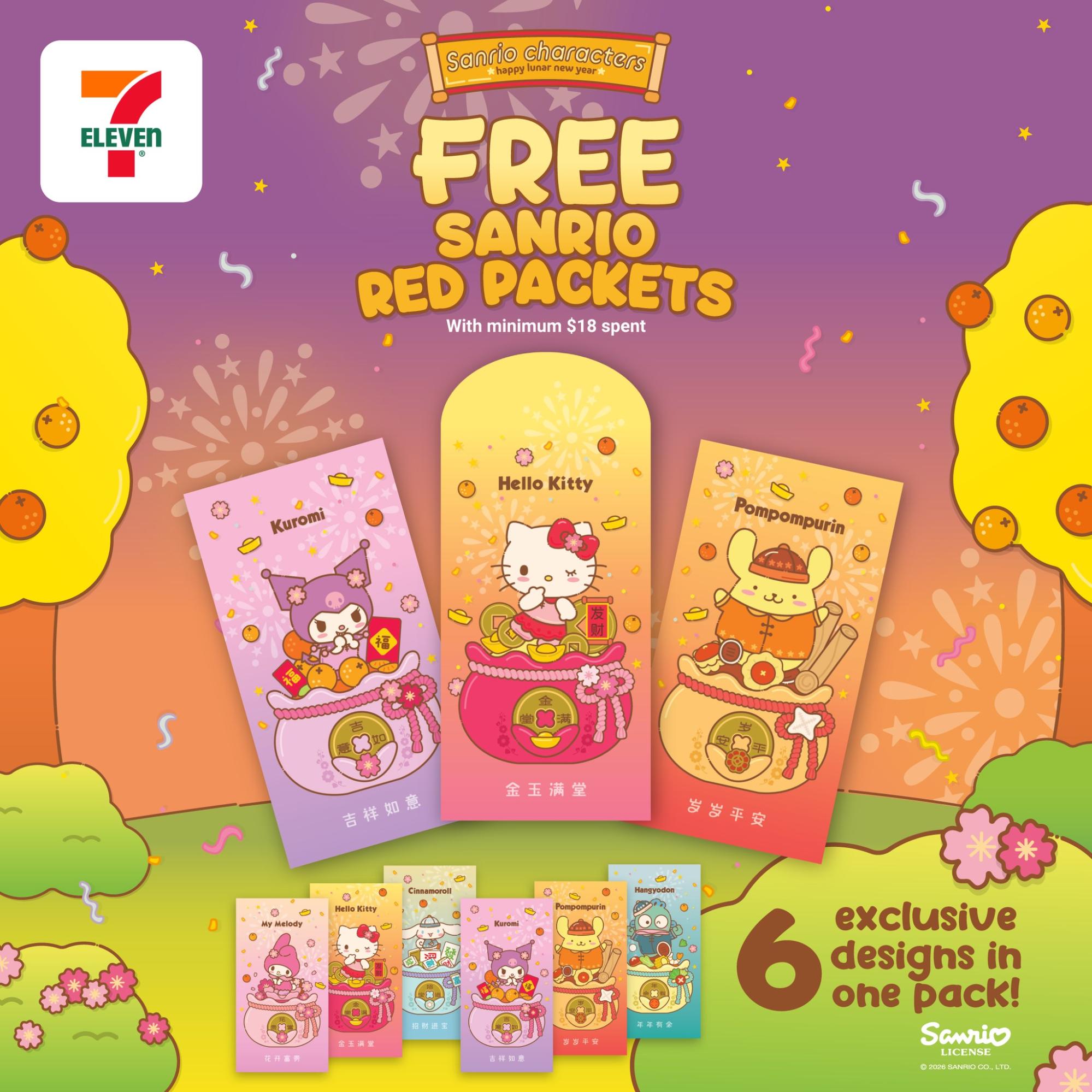 CNY 2026 merch - free Sanrio angbaos