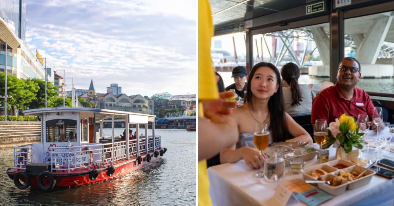 Valentine’s Day date ideas using SG Culture Pass - Singapore River Sunset Boat Tour with Dinner