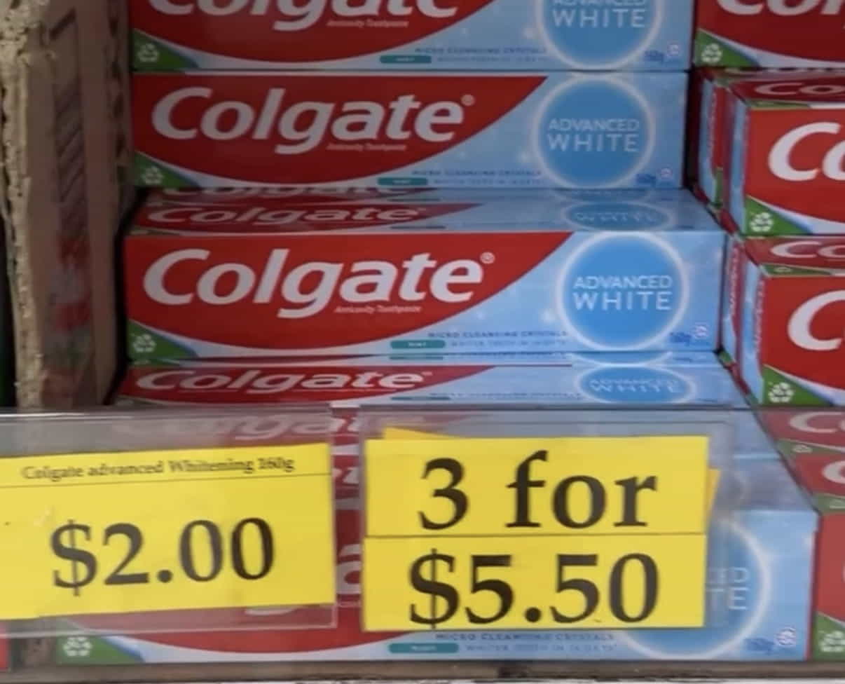 cheap colgate toothpaste sold at swanston in chinatown