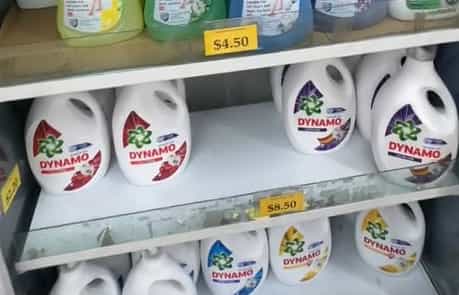 cheap dynamo liquid detergent power gel sold at swanston in chinatown