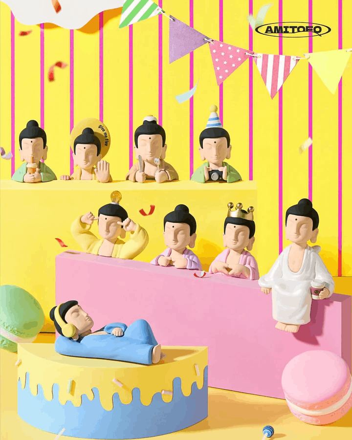 Unique blind boxes - Amitofo Fo 了 U Give Me Five Series