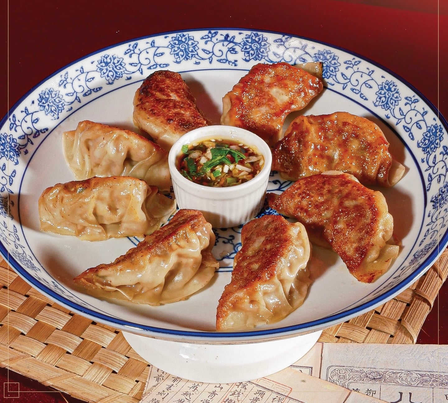 cny traditions - plate of Chinese dumplings