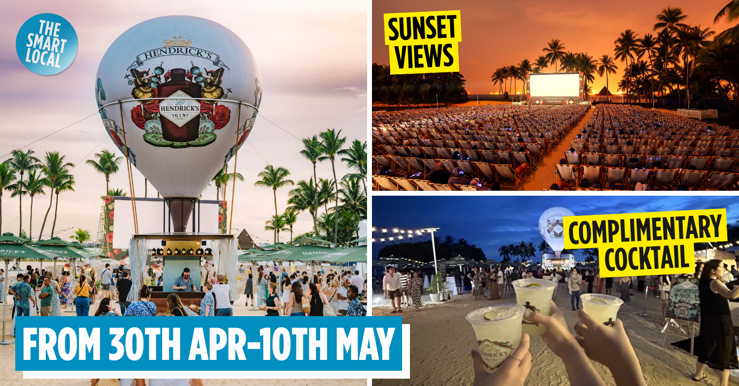 Watch A Movie, Sip On Cocktails & Take Pretty Golden Hour Pics At This Sunset Cinema On Tanjong Beach