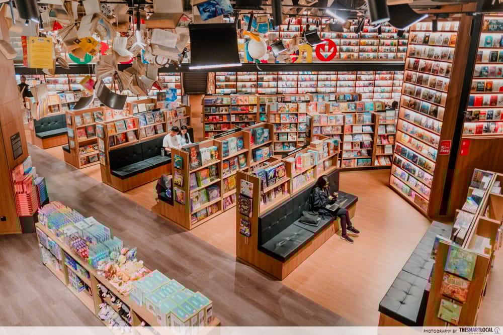 the library by bookxcess kl - top down shot