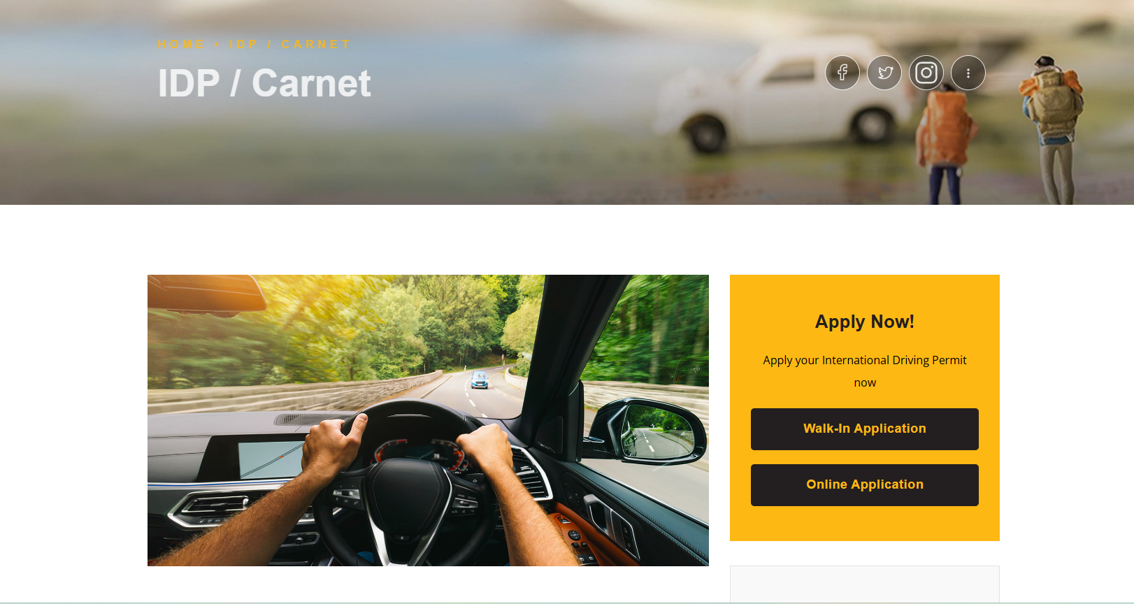 Automobile Association of Singapore Website International Driving Permit