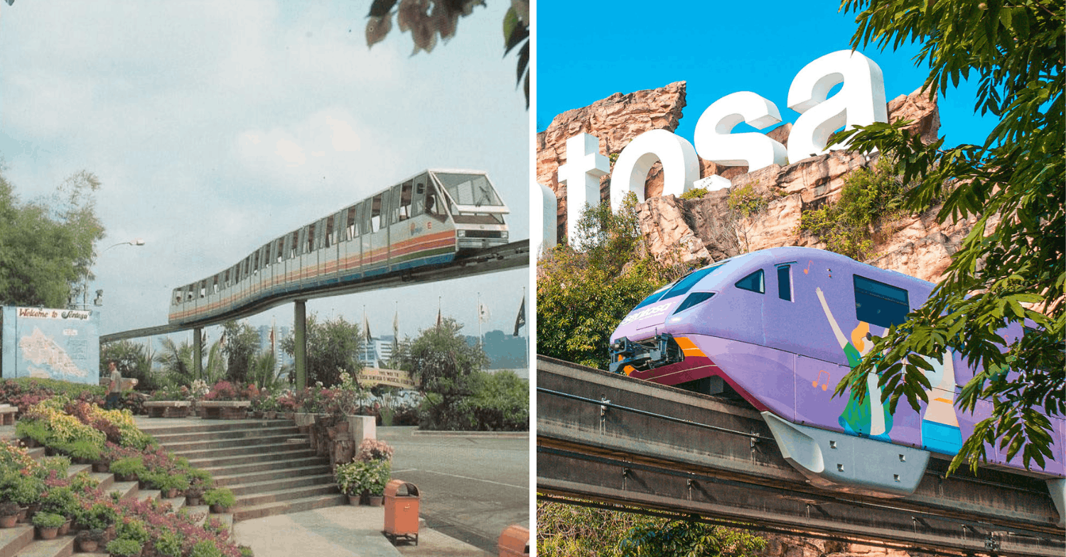 Old Sentosa Monorail vs current Sentosa Express
