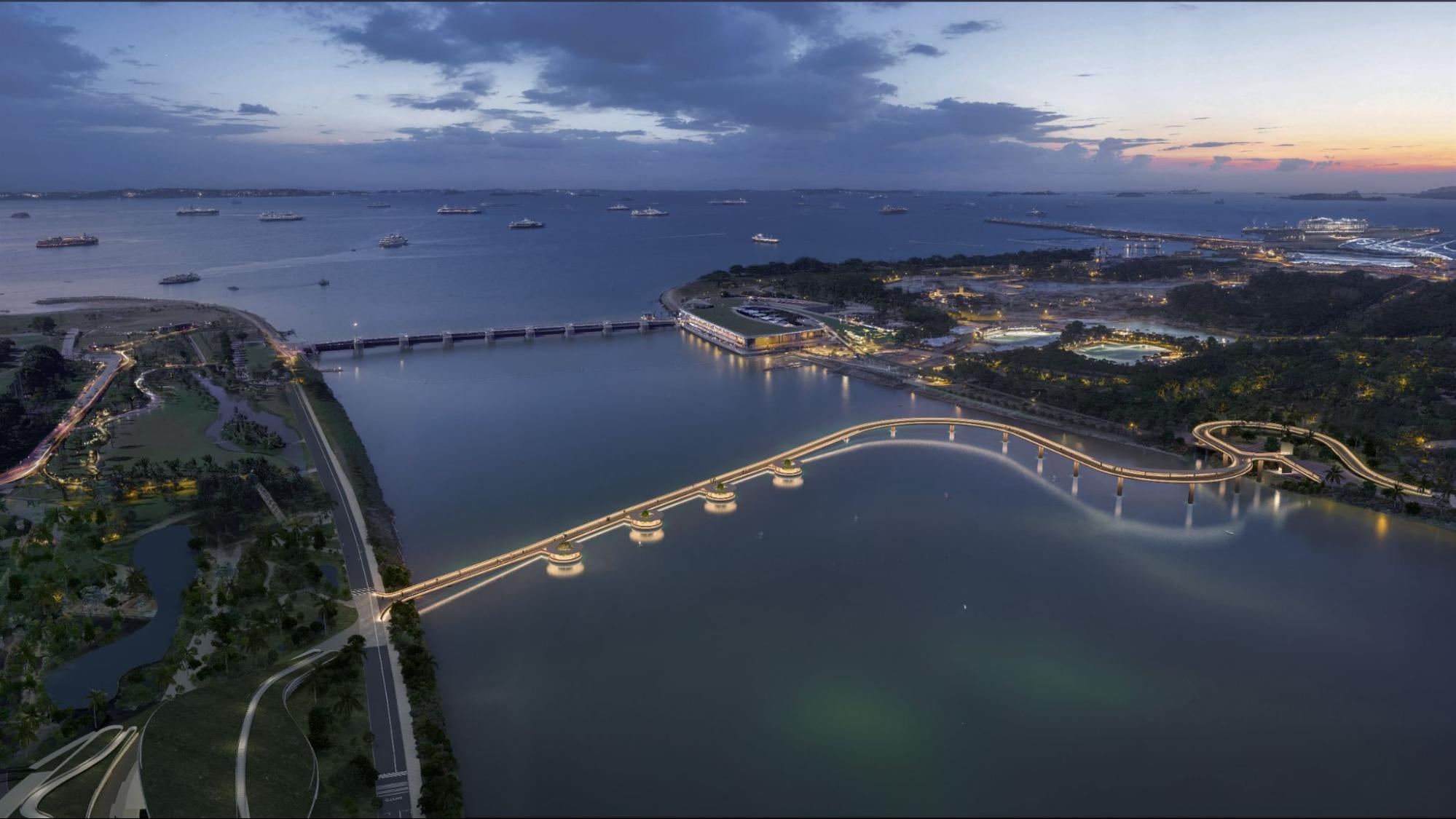 Bridge connecting the Bay South and Bay East Gardens