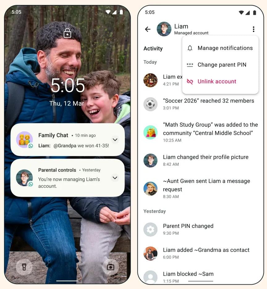 WhatsApp hacks & features - Parent-managed accounts