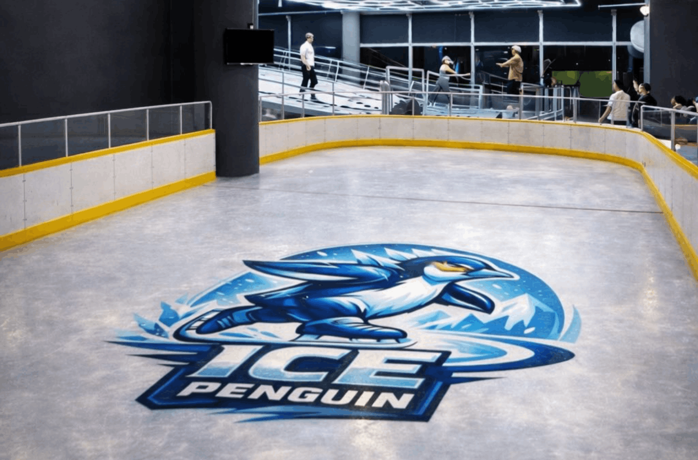 ice penguin ice skating rink clarke quay central synthetic ice rink