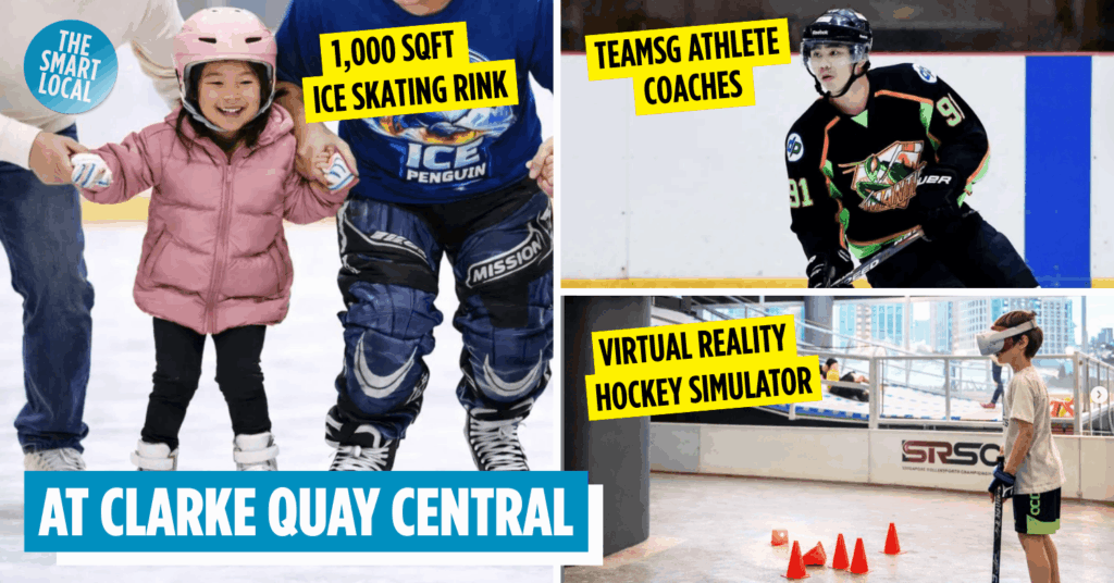 ice penguin ice skating rink clarke quay central