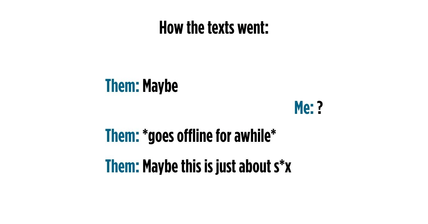 Using dating apps for the first time - being told it was just a fling