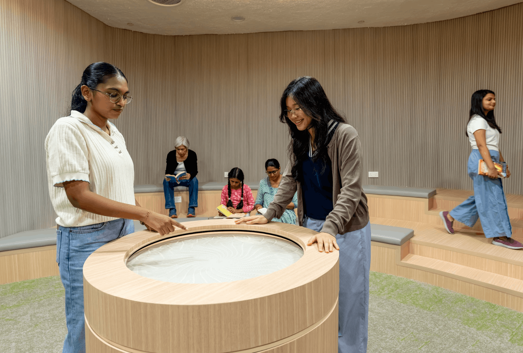 newly revamped bukit batok library - ripples circle