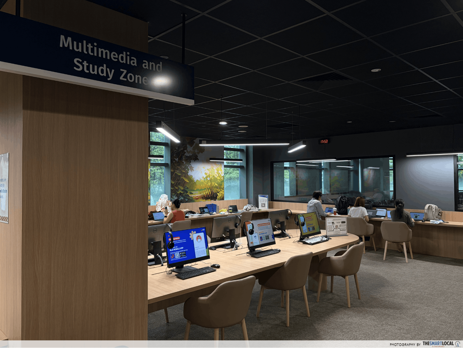 newly revamped bukit batok library - multimedia & study zone