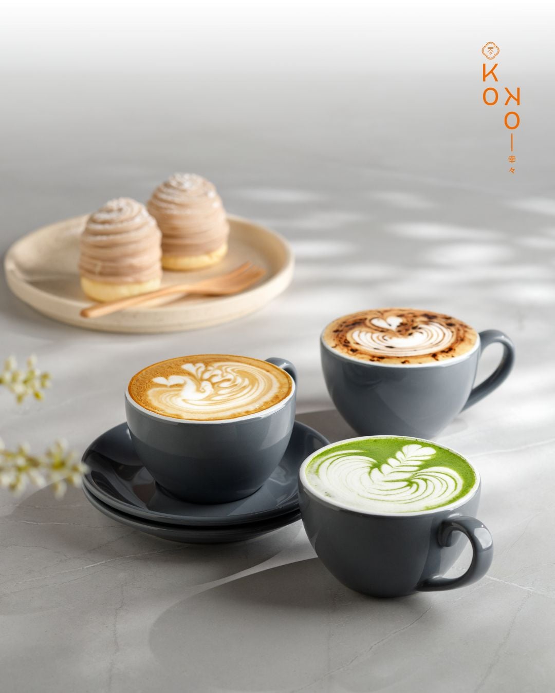 koko cafe matcha coffee hot chocolate