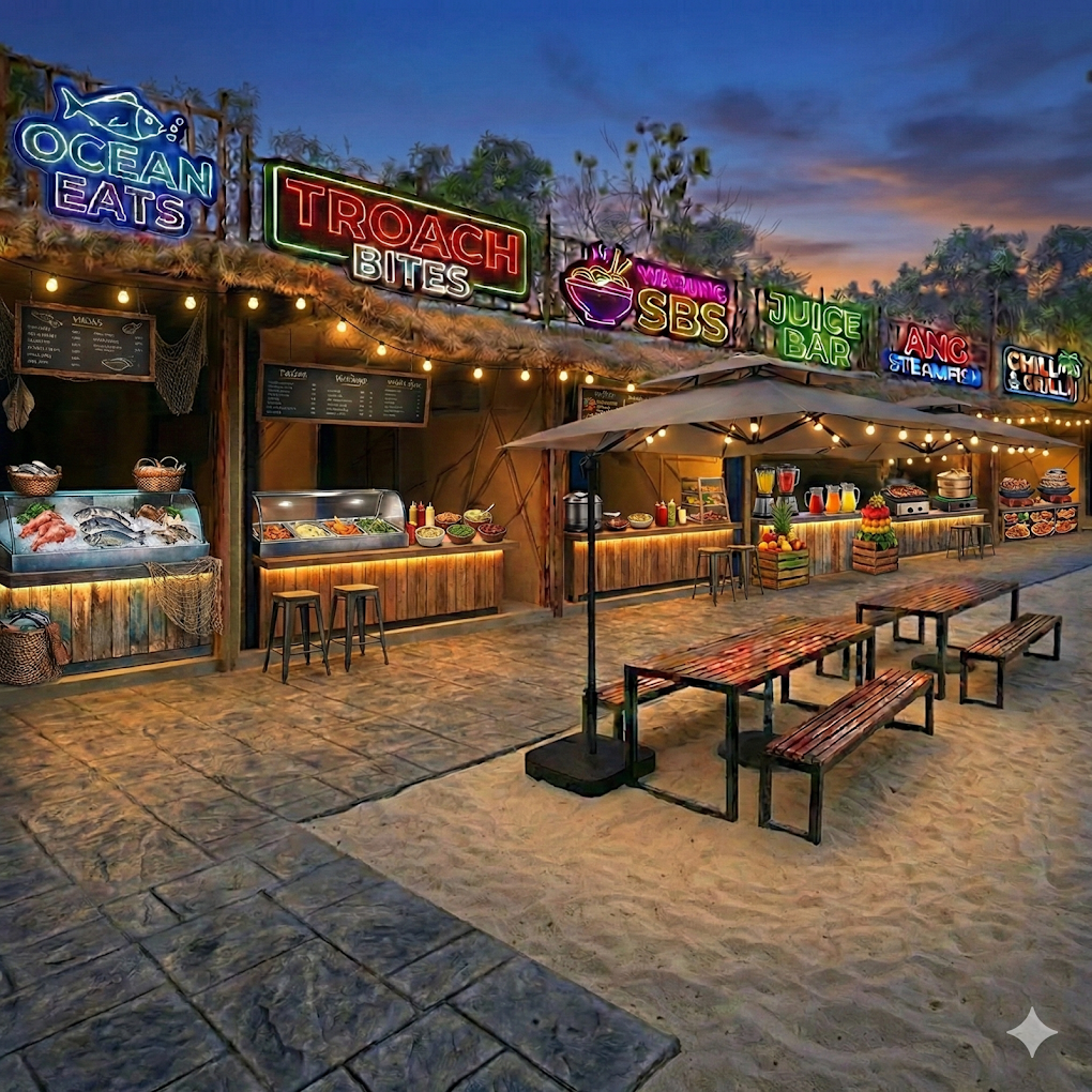 theme park food stalls