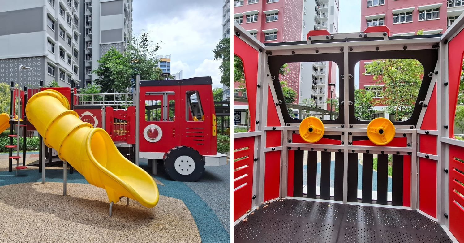 Boon Lay Glade Firetruck Slide And Steering Wheel