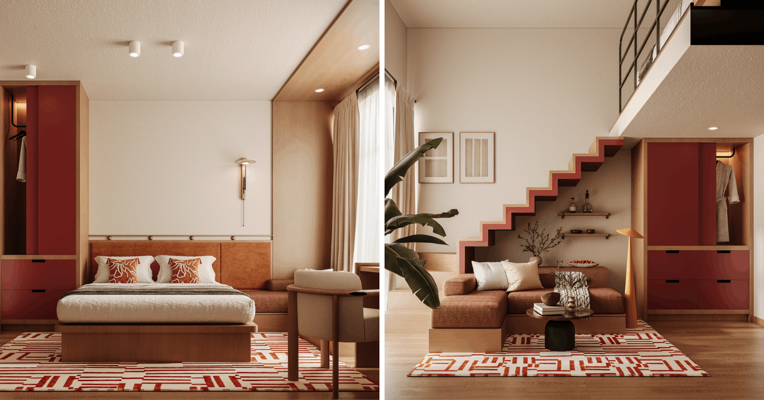 Studio & loft rooms at the new hotel in Punggol Digital District