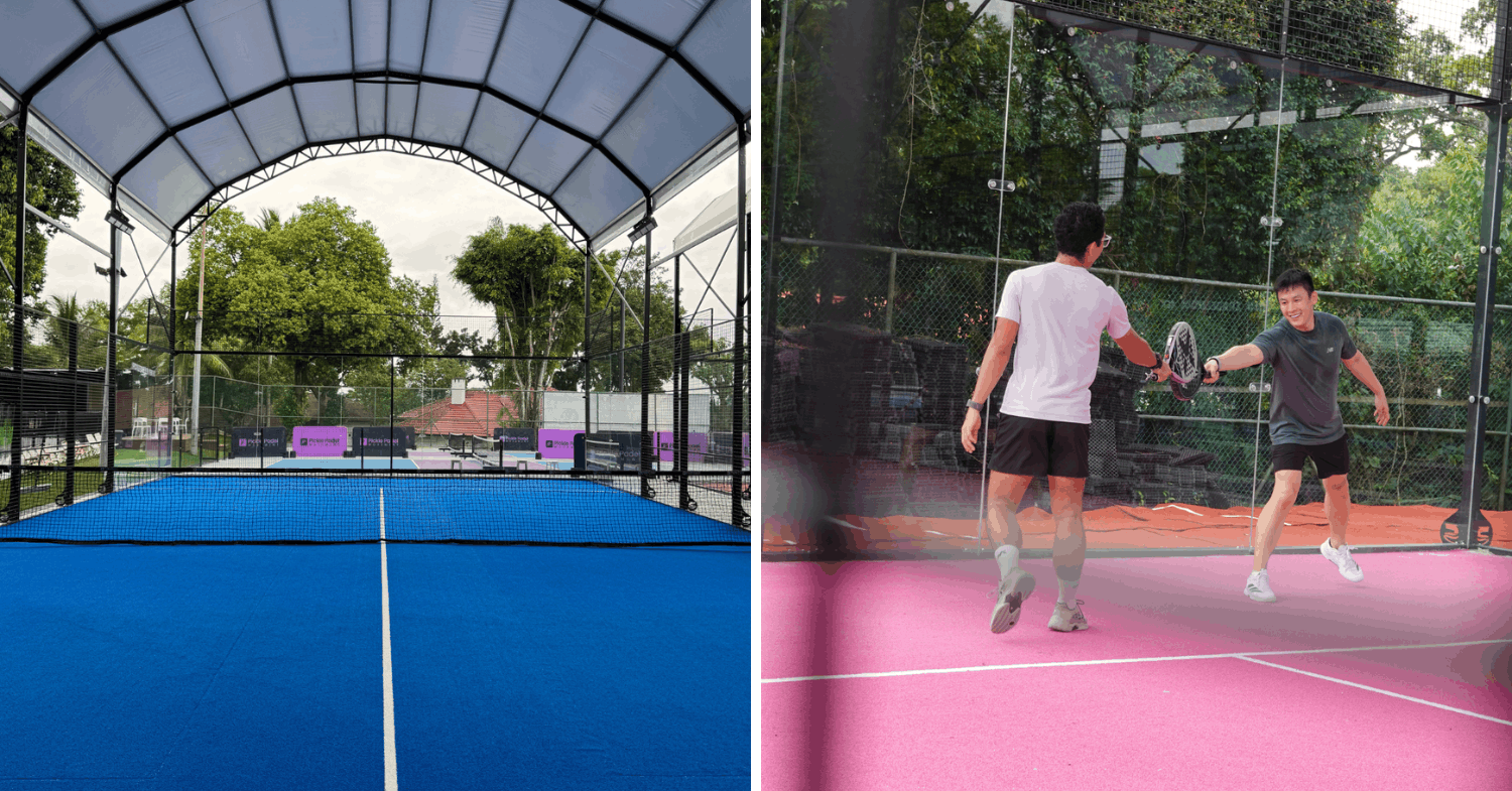 Sheltered padel courts