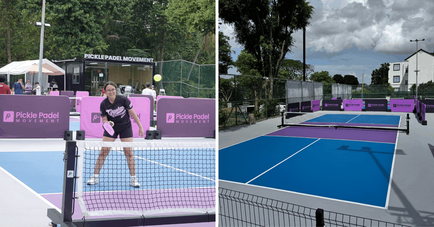 Playing pickleball at Pickle Padel Movement